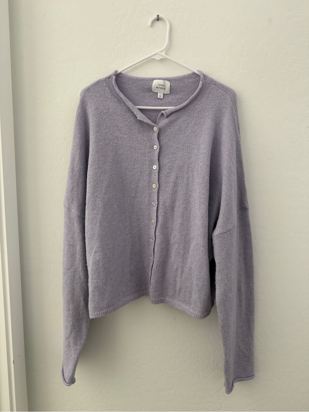 Purple Cardigan Sweater L